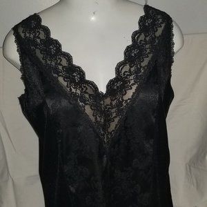 vintage black lace and velvet top